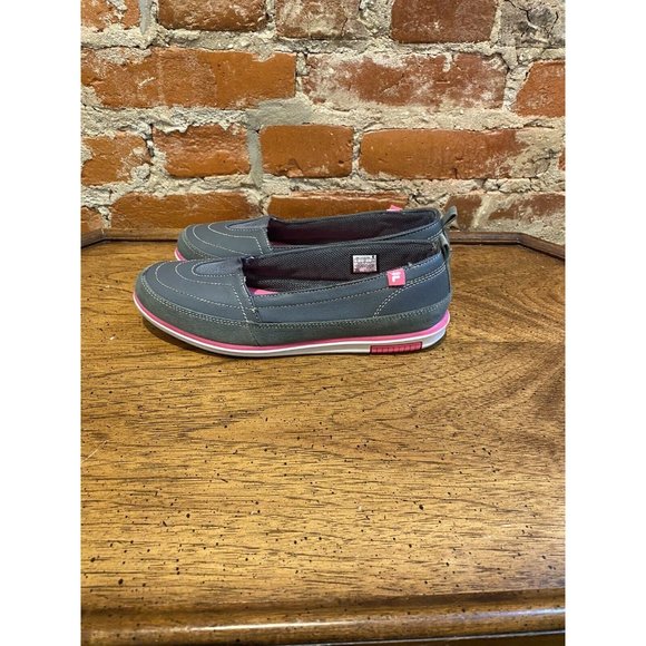 Used FILA shoes NORTHAMPTON Synthetic Elastic Gore Grey Slip-on women's size 10 - Picture 2 of 5